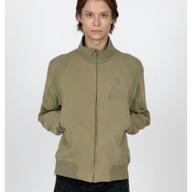 MPa contrast zipped jacket (khaki)