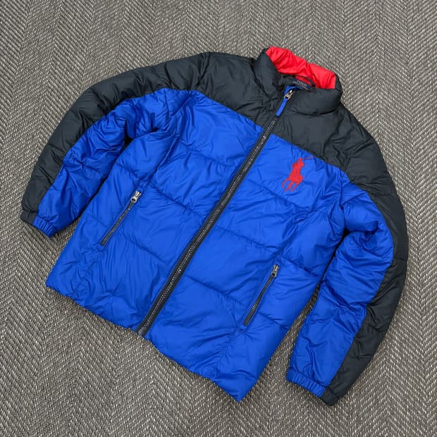 폴로랄프로렌 배색 패딩