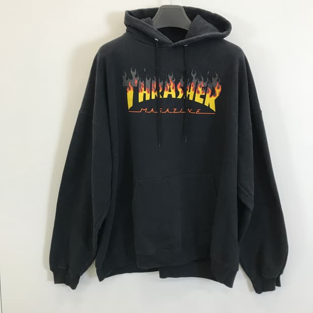 트레셔 THRASHER 플레임 후드 [XL]