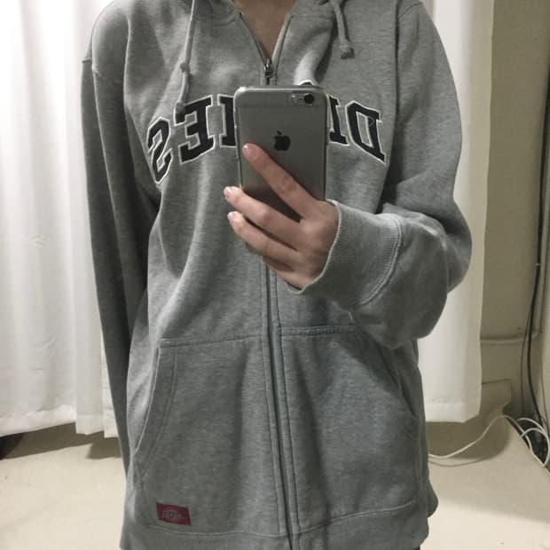 디키즈 회색 그레이 후드집업