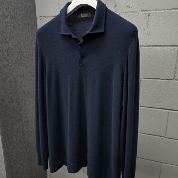 빅사이즈62 / 로로피아나 베이비캐시미어 카라 니트