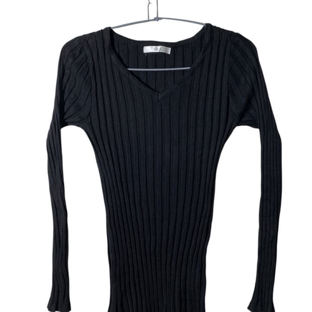 fifth 슬림핏 골지 티셔츠