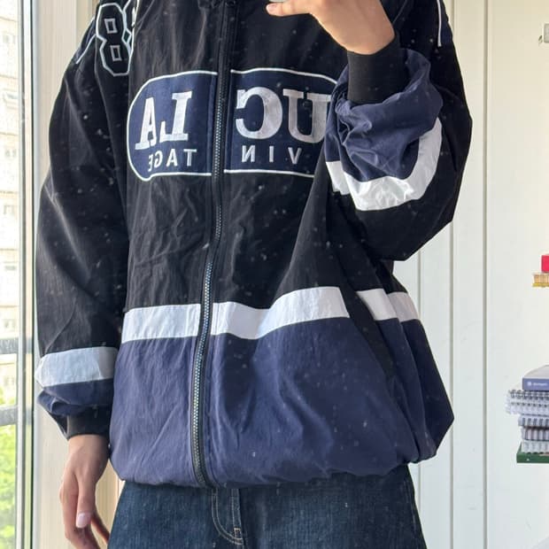 빈티지 자수 레이싱 자켓