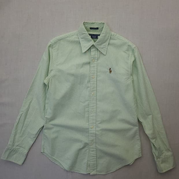 폴로 랄프로렌 스트라이프 셔츠 그린 s