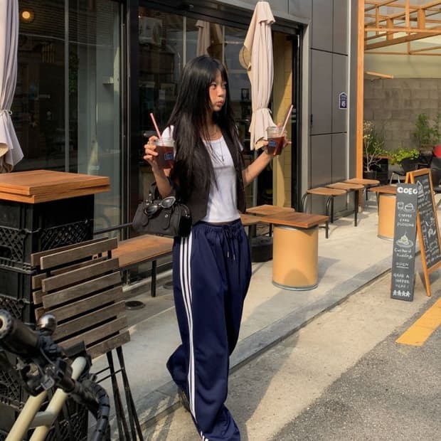 아디다스 파이어버드 트랙팬츠 나이트 인디고 M