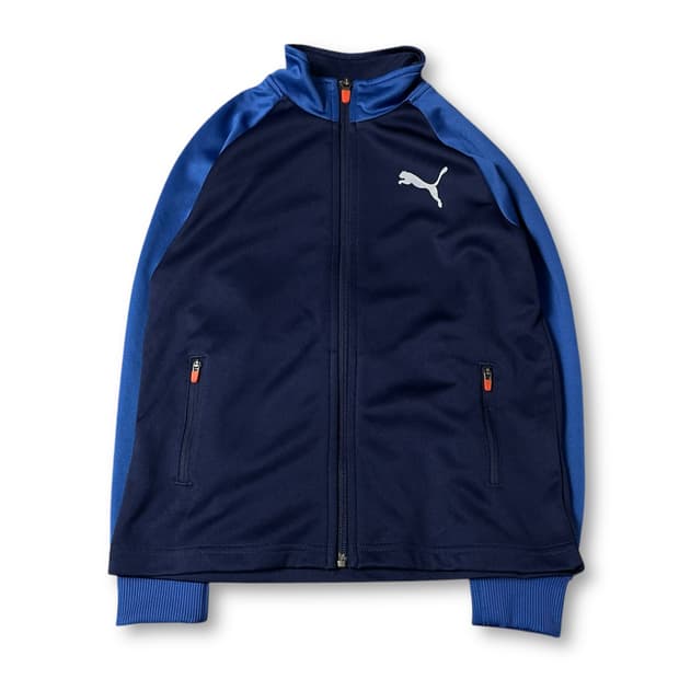 푸마 키즈 네이비 블루 져지 집업 130