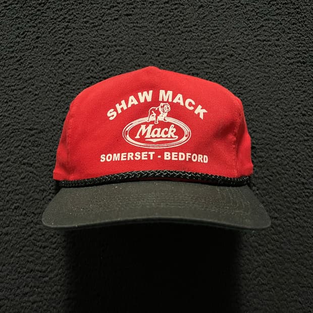 빈티지 MACK 6패널 투톤 트러커 캡