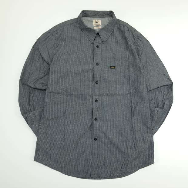 CN679 L LEE 리 도트 핀스트라이프 슬림핏 긴팔 셔츠 남방