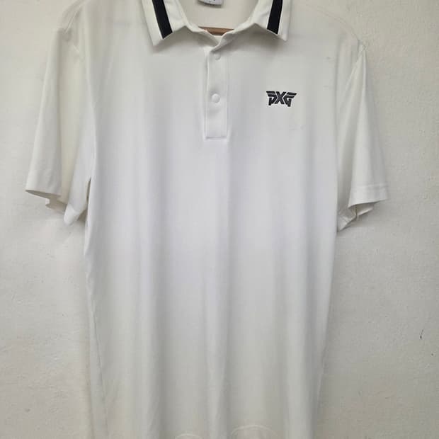 PXG 남성 골프 반팔 카라티 화이트 L