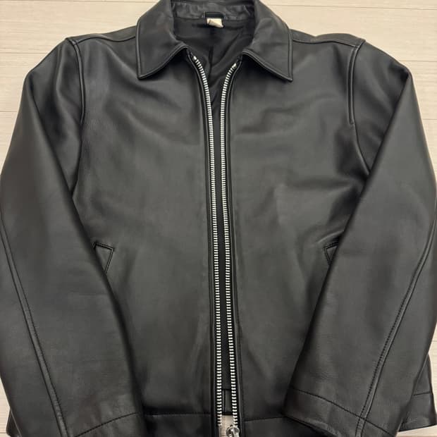 선플라워 숏레더 쇼트레더 자켓 50