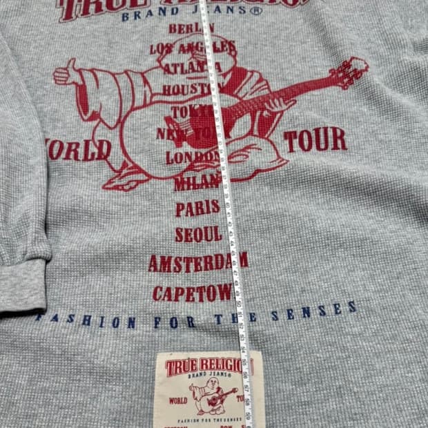 [정품] 트루릴리젼 긴팔 와플 “그레이” 100