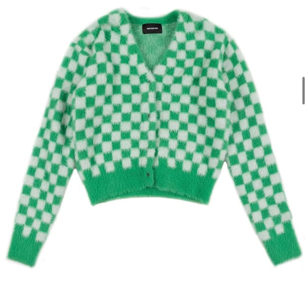 [앤디아더] 그린 체커 가디건 (Green / S사이즈)