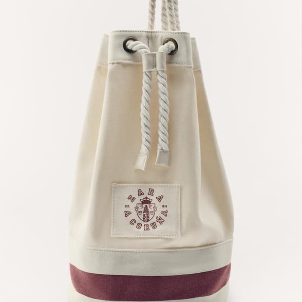 자라 50주년 캔버스 백 짐색 세일러 백 새상품