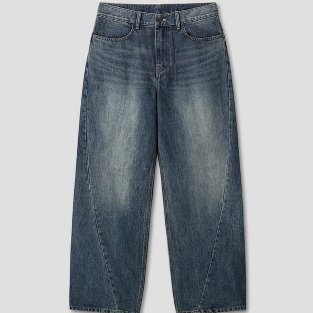 LOOSED TWISTED DENIM PANTS