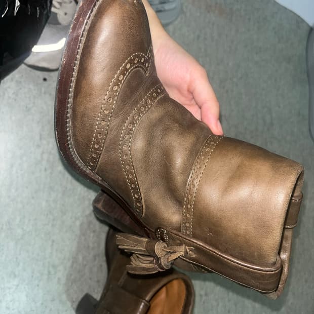 캠퍼 앵클 하이힐