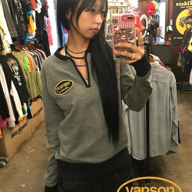 밴슨 반집업 맨투맨