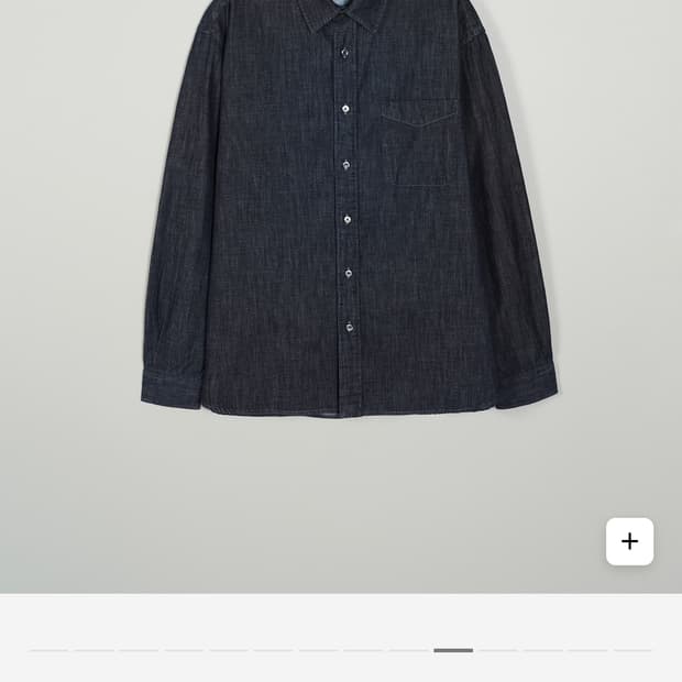 [2] 인더로우 워시드 데님 셔츠 블루블랙