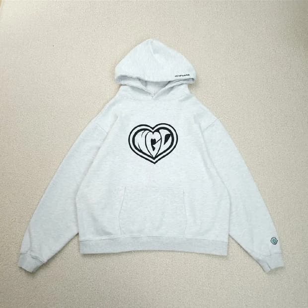 (M)나이스고스트클럽 하트 로고 후드티 캐주얼 후디 K3W1221