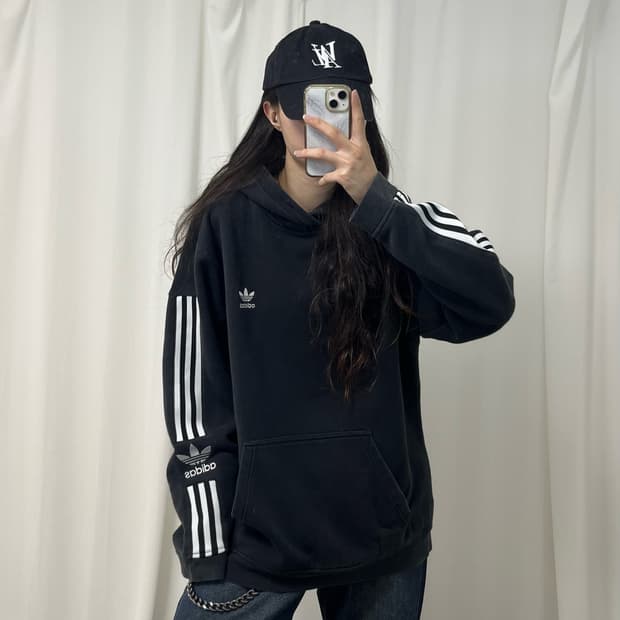 Adidas black Firebird hoodie 