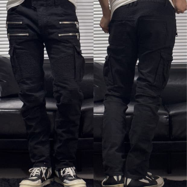 {UNKNOWN} Multi-Zip Biker Cargo Pants