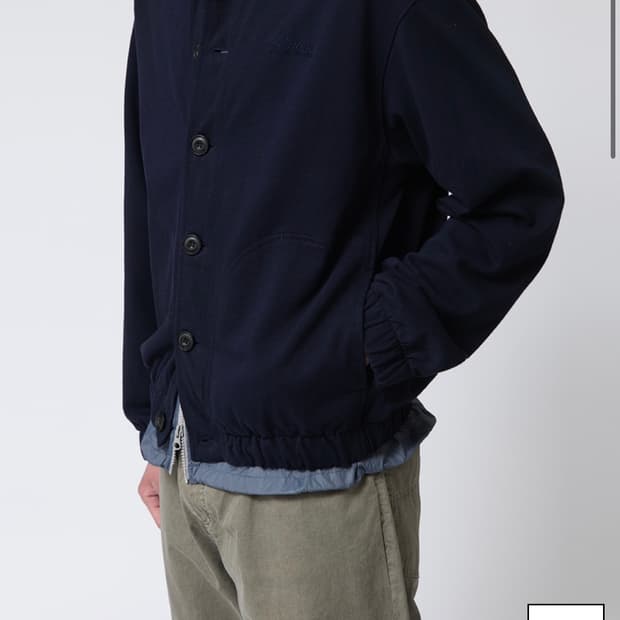 Fabeur french jersey blouson deep navy