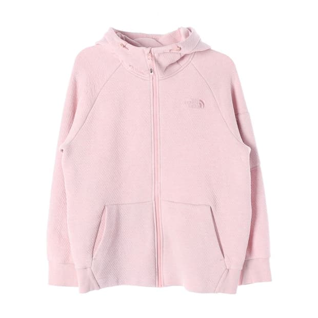 노스페이스 와플 조직 베이비 핑크 후드 집업 L