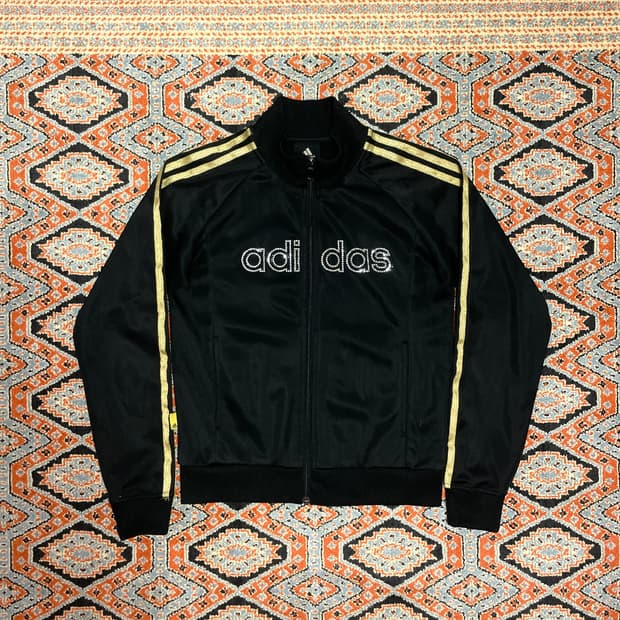  아디다스 삼선 비즈 스펠로고 블랙 집업져지 여성85