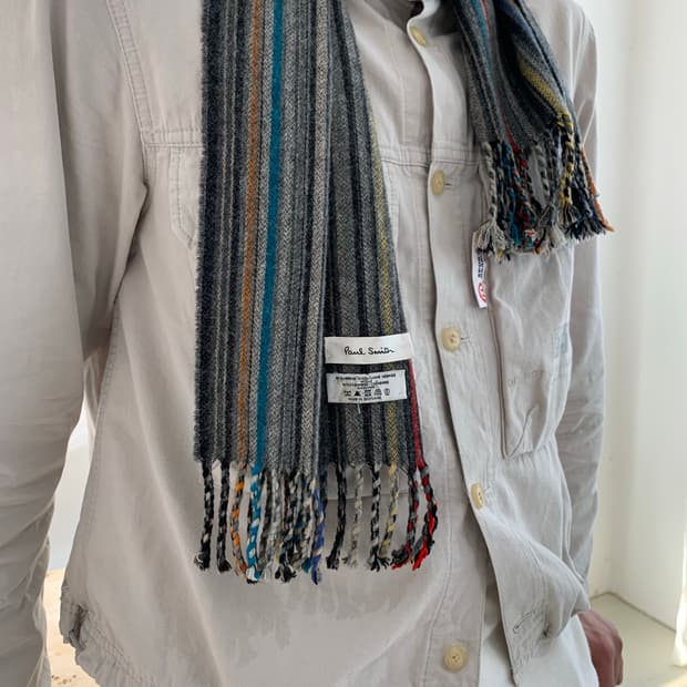 폴 스미스 스트라이프 머플러 (grey)