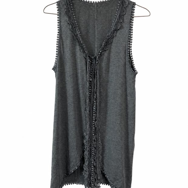 boho lace layered vest