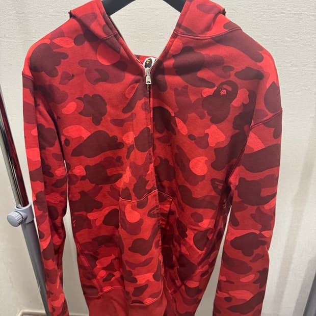 베이프 샤크 후드 집업 적계 xl