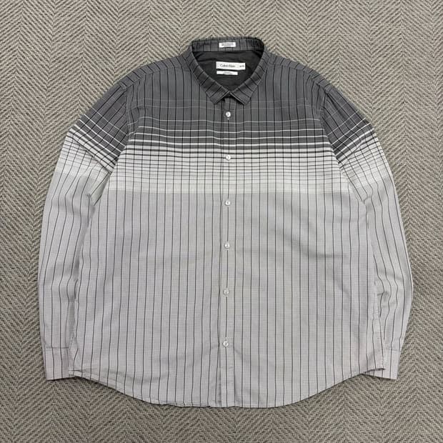 캘빈클라인 체크 패턴 셔츠 v3118