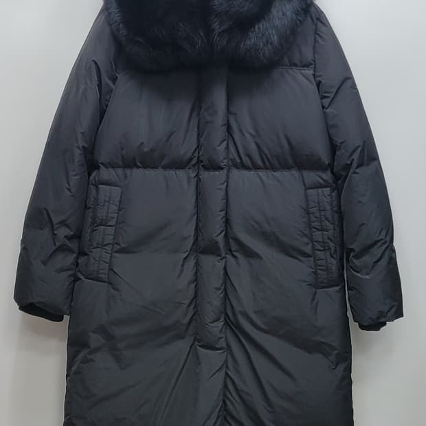 SISLEY 시슬리 폭스퍼 후드 다운 롱 패딩 / 여 42 (90)
