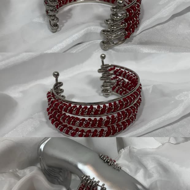 red piercing bracelet