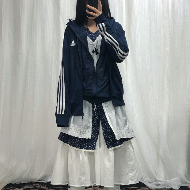 아디다스 네이비 져지 러블리 너드모리 세트