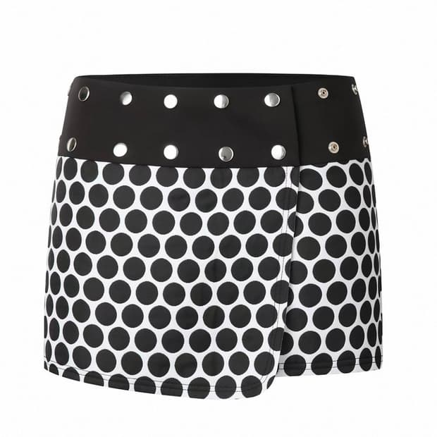 Dot Wrap Skirt M
