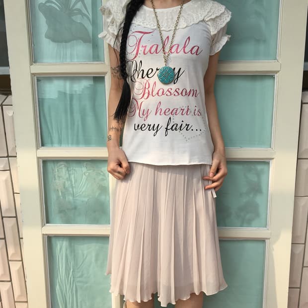 Tralala lace point printing t shirt