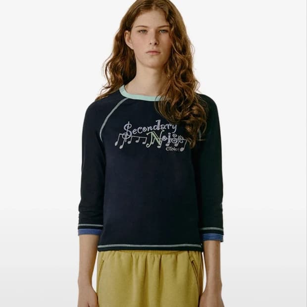테켓 Flow Note L/S Tee Navy 롱슬리브 칠부티
