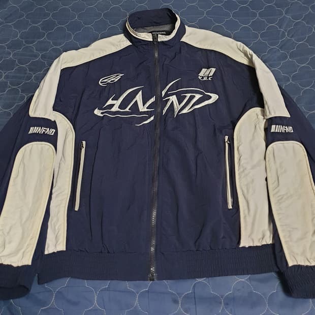 낫포너드 나일론 레이싱 바람막이 자켓 네이비 (S)