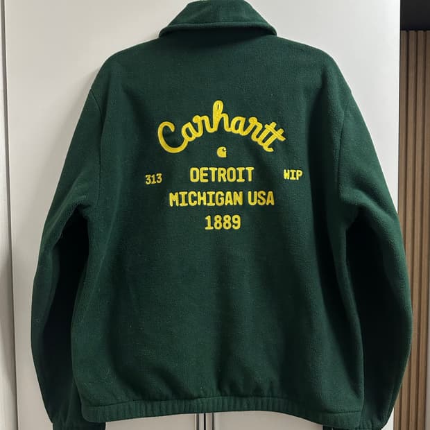 칼하트 플리스 자켓 녹색 M