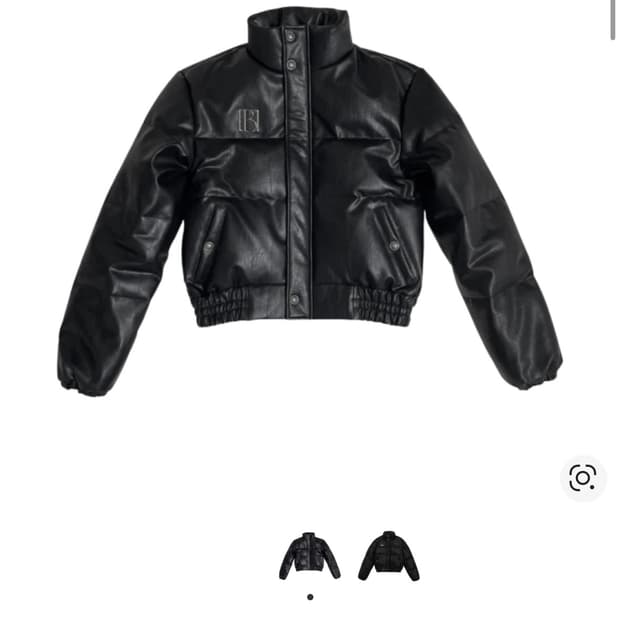 (단순개봉 새상품, S) 보헤미안서울 레더 덕다운 메탈로고 패딩