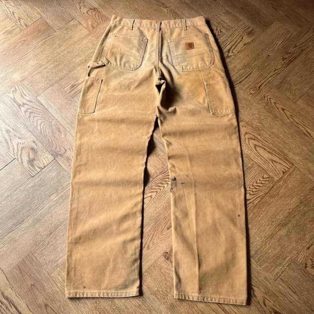 [32]칼하트 USA 더티워싱 브라운 싱글니 카펜터 워크 팬츠