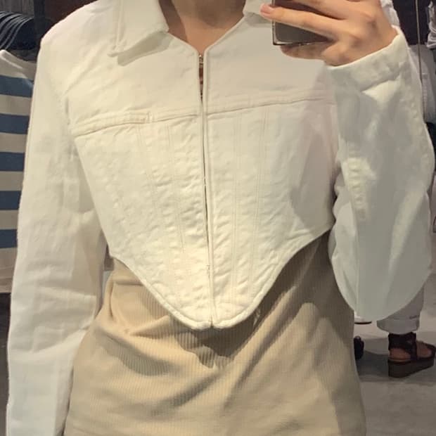 ZARA 크롭 코튼 자켓