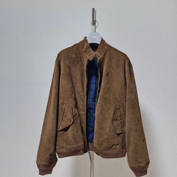 (새제품)폴로 랄프로렌 스웨이드 해링턴 봄버 자켓 L