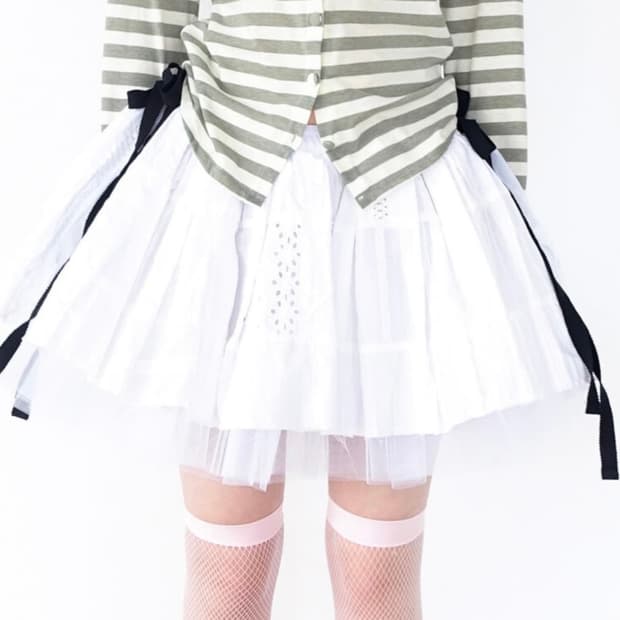 구해요) 샵페어리 패치워크 튤 볼륨 스커트