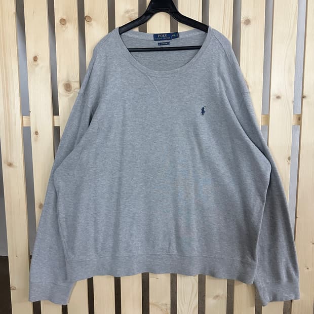(2XL) 폴로 랄프로렌 그레이 베이직 맨투맨