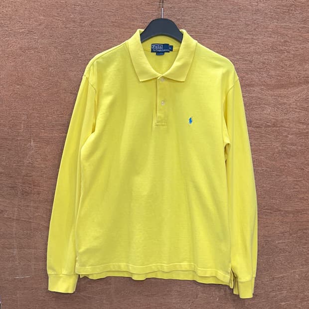 폴로 랄프로렌 긴팔 카라티 옐로우 L