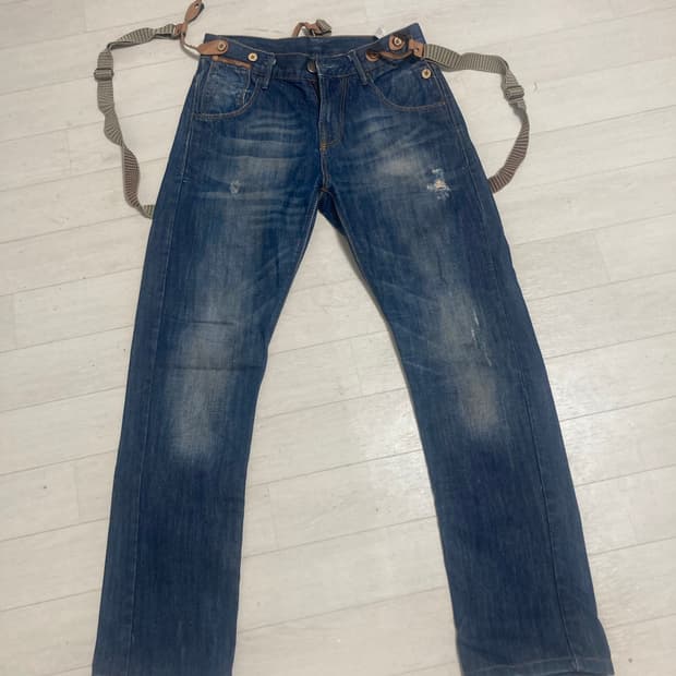 자라 서스펜더 슬림진 (28)