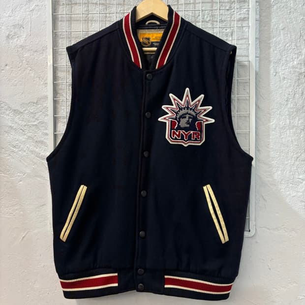 NHL 엠엘비 뉴욕 레인저스 울 베스트 자켓 L