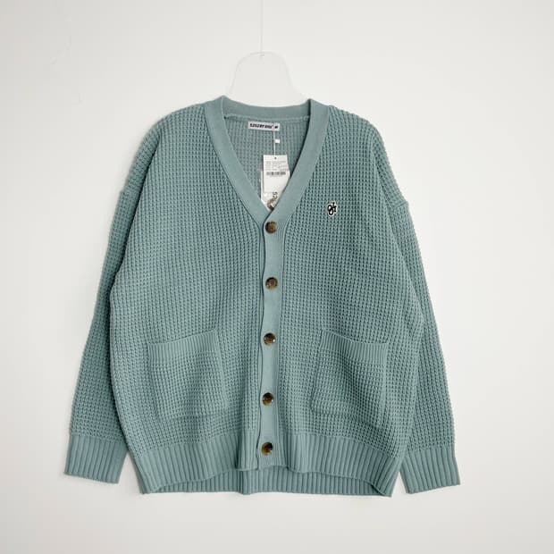A1 오아이오아이 새상품 와플 니트 가디건 민트  M사이즈