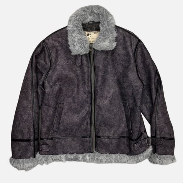 grunge fur shearling jacket